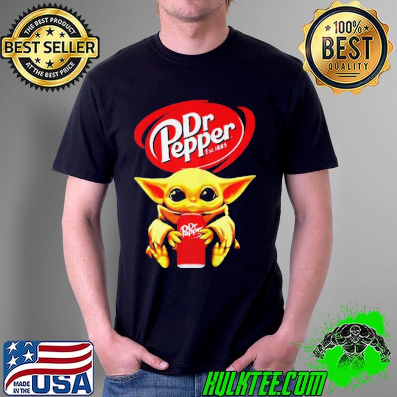 BABY YODA HUG DR PEPPER SHIRT Unisex BABY YODA HUG DR PEPPER SHIRT Unisex