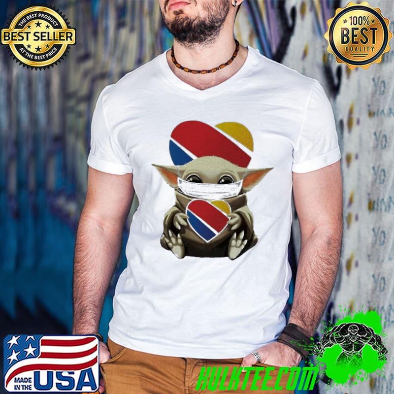 Baby Yoda Mask Hug Southwest Airlines Shirt