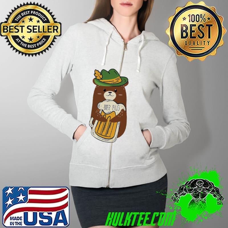 Bear Hug A Beer Funny German Oktoberfest s Full Zip Hooded Bear Hug A Beer Funny German Oktoberfest s Full Zip Hooded