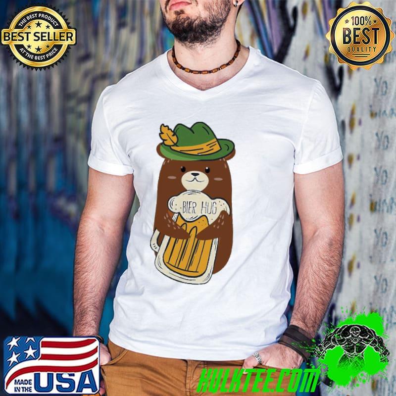 Bear Hug A Beer Funny German Oktoberfest s Guys V Neck Bear Hug A Beer Funny German Oktoberfest s Guys V Neck