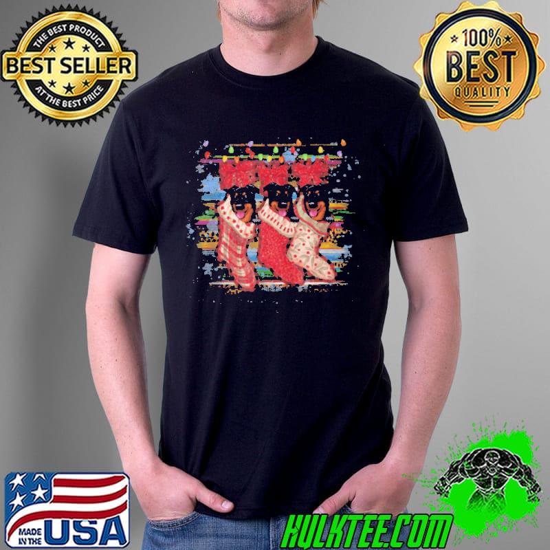 BEAUCERON IN SOCKS DOG CHRISTMAS T-SHIRT Unisex BEAUCERON IN SOCKS DOG CHRISTMAS T-SHIRT Unisex
