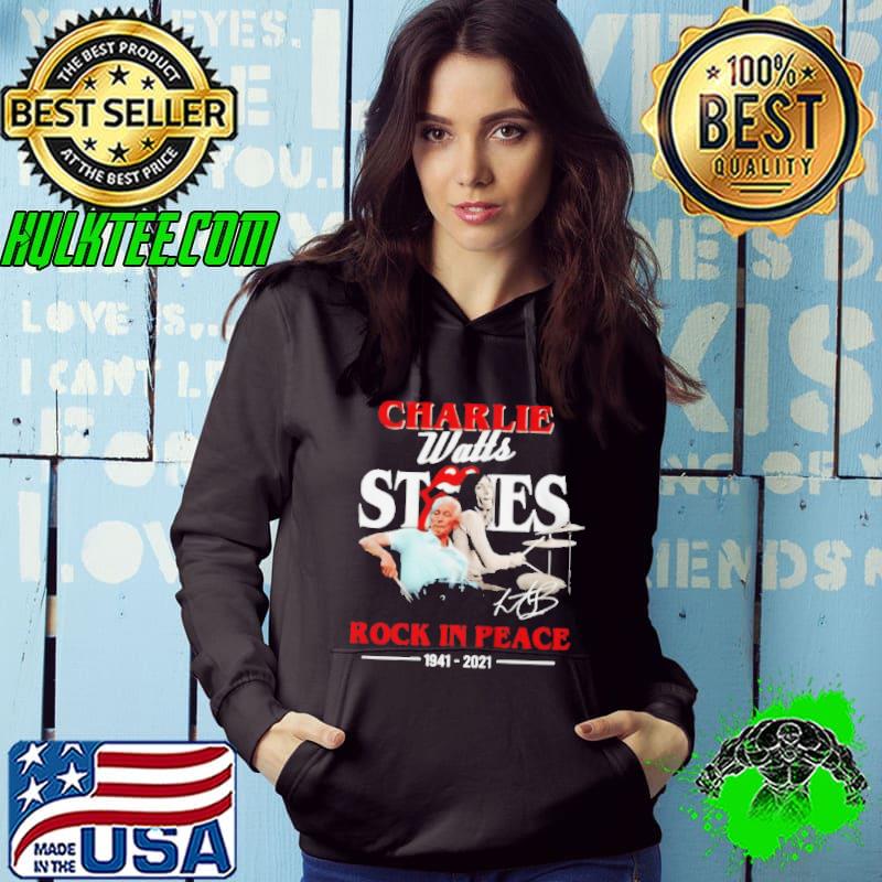 BEST CHARLIE WATTS STONES SIGNATURE ROCK IN PEACE 1941 2021 SHIRT