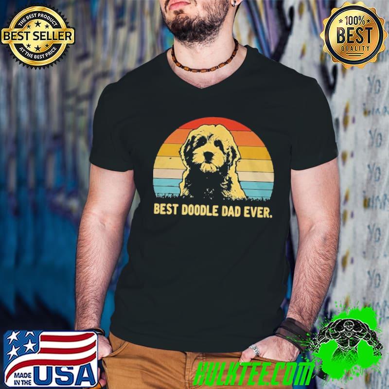 Best Doodle Dad Ever vintage sunset s Guys V Neck Best Doodle Dad Ever vintage sunset s Guys V Neck