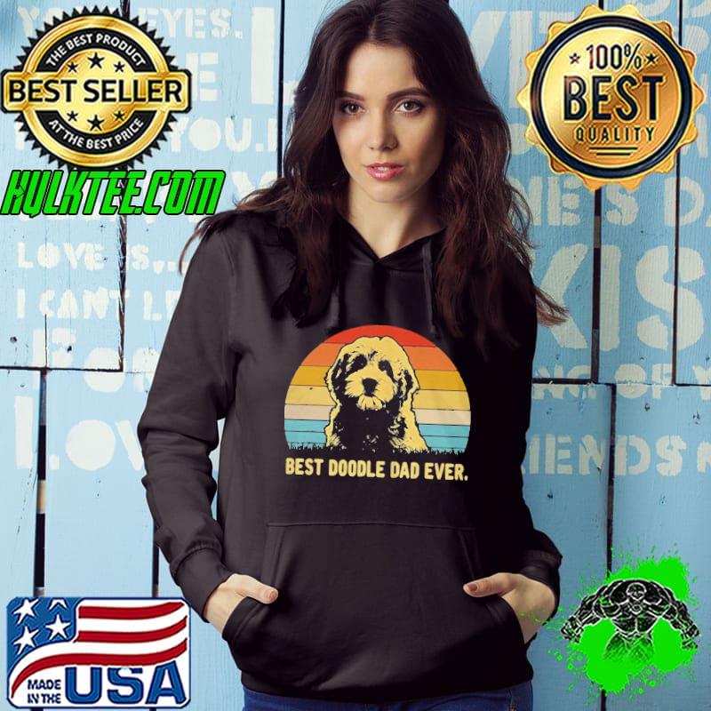 Best Doodle Dad Ever vintage sunset shirt