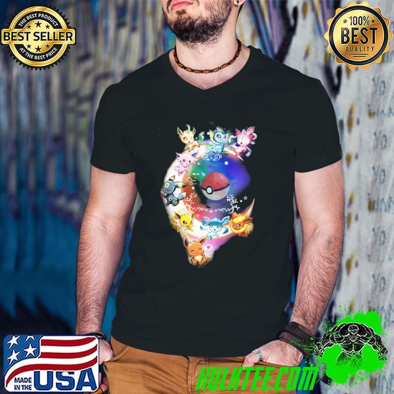 Best pokemon Chibi And Moon Graphic Shirt