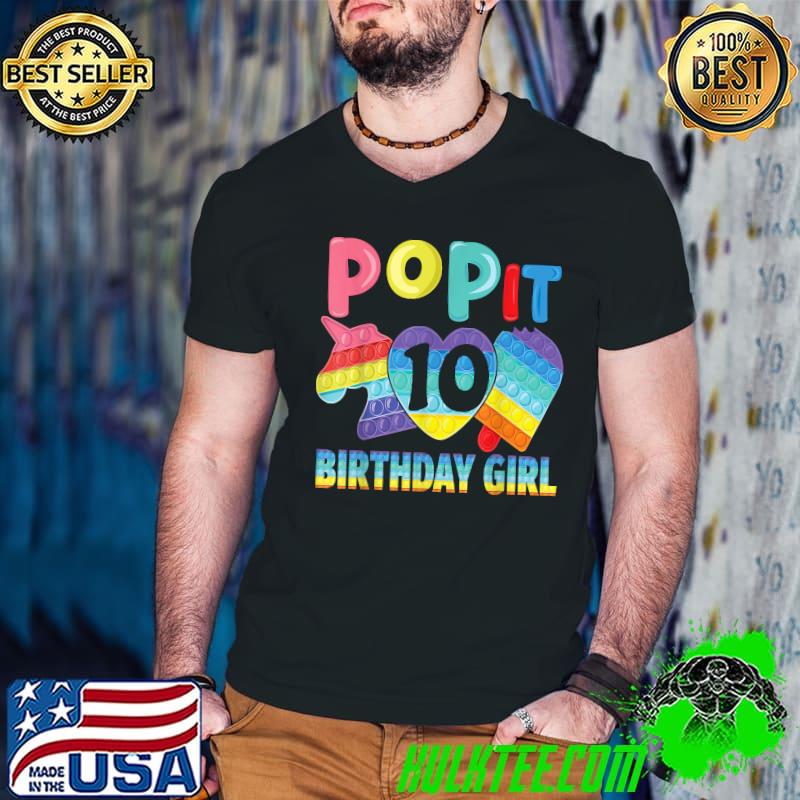 Birthday girl pop it 10 unicorn T-Shirt Guys V Neck Birthday girl pop it 10 unicorn T-Shirt Guys V Neck