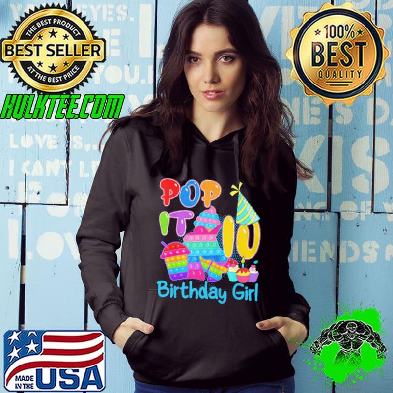 BIRTHDAY GIRL POP IT 10 YEARS OLD UNICORN 10TH BIRTHDAY T-SHIRT