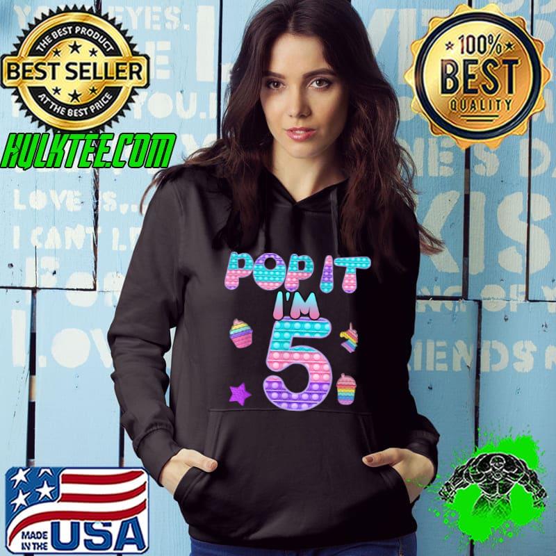 Birthday Kids Pop It I’m 5 Years Old 5th Birthday Unicorn T Shirt