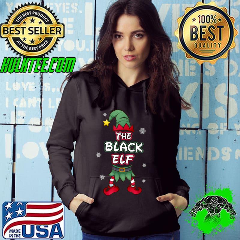 Black Elf christmas pajamas pjs matching family group T Shirt