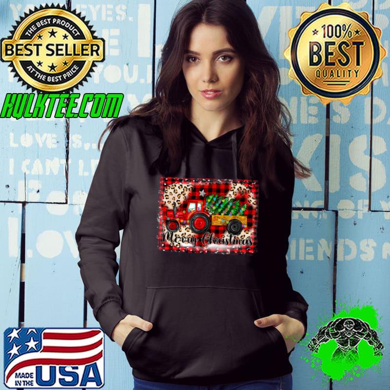 Bleached Merry Christmas Truck And Tree Family Christmas T Shirt