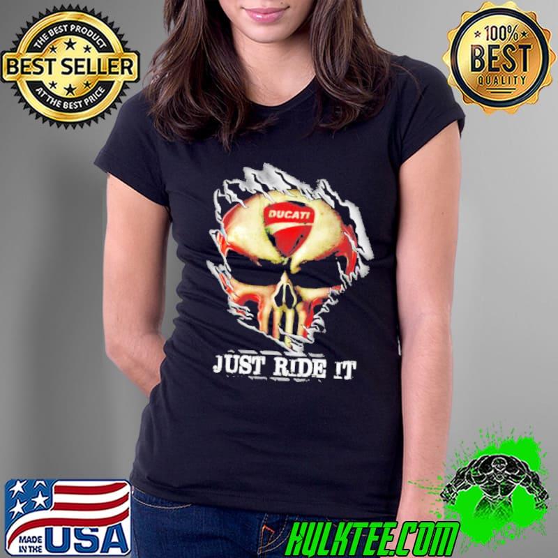 Blood insides skull Ducati just drive it s Ladies Tee Blood insides skull Ducati just drive it s Ladies Tee