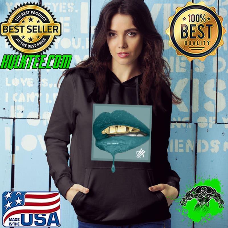 Blue Lips Gold Teeth Shirt