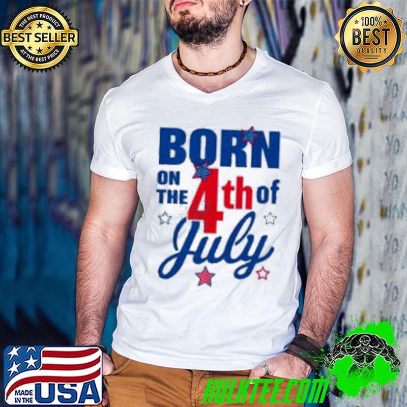 Born on The 4th of July Logo s Guys V Neck Born on The 4th of July Logo s Guys V Neck