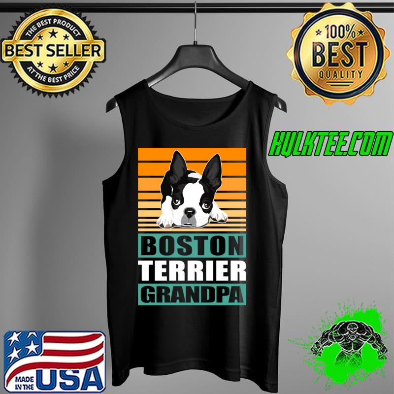 Boston Terrier Grandpa Dog vintage T-Shirt Tank Top Boston Terrier Grandpa Dog vintage T-Shirt Tank Top