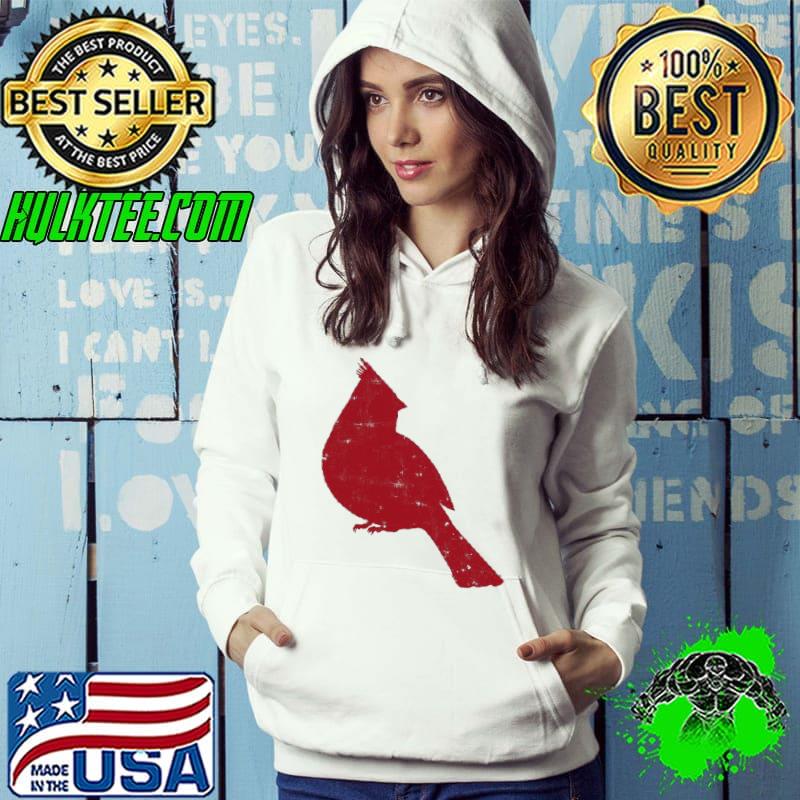 Bright Red Cardinal Bird Silhouette T-shirt