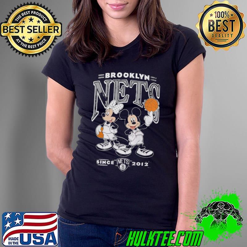 Brooklyn Nets Minnie & Mickey Disney Basketball Shirt Ladies Tee Brooklyn Nets Minnie & Mickey Disney Basketball Shirt Ladies Tee