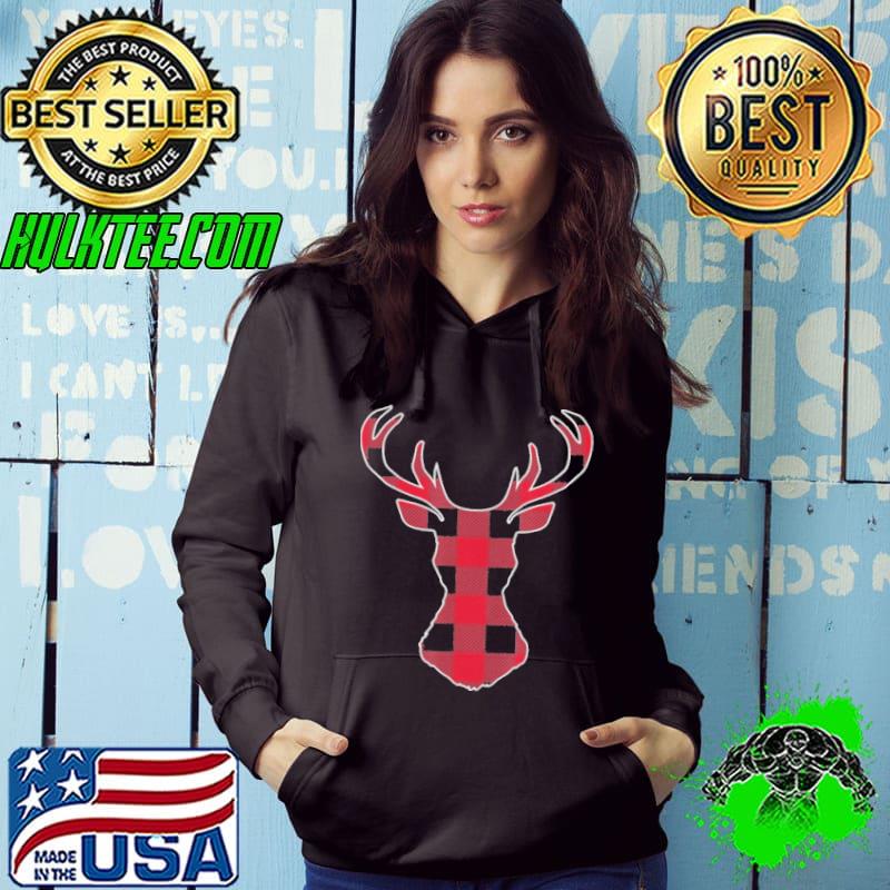Buffalo Plaid Reindeer Deer Christmas Pajama Holiday Shirt