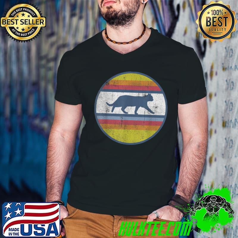 Cat - Vintage Retro Silhouette Men Women Christmas Gift T-Shirt