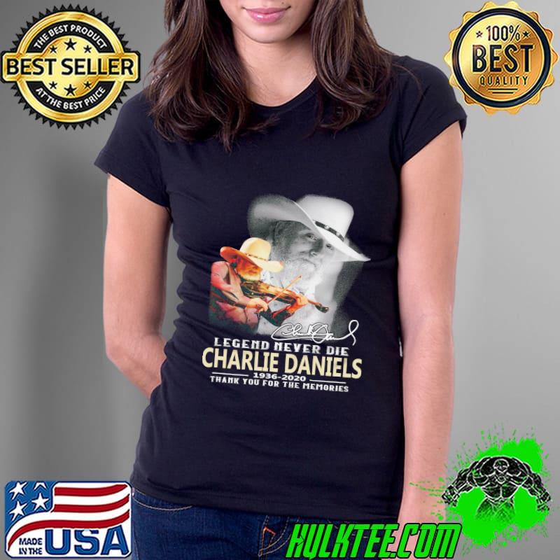 Charlie Daniels Legend Never Die Thank You For The Memories 1936-2020 Shirt