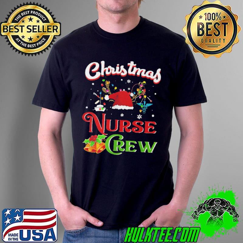 Christmas Nurse Crew Funny Reindeer Santa Hat Nurse Nursing Shirt Unisex Christmas Nurse Crew Funny Reindeer Santa Hat Nurse Nursing Shirt Unisex