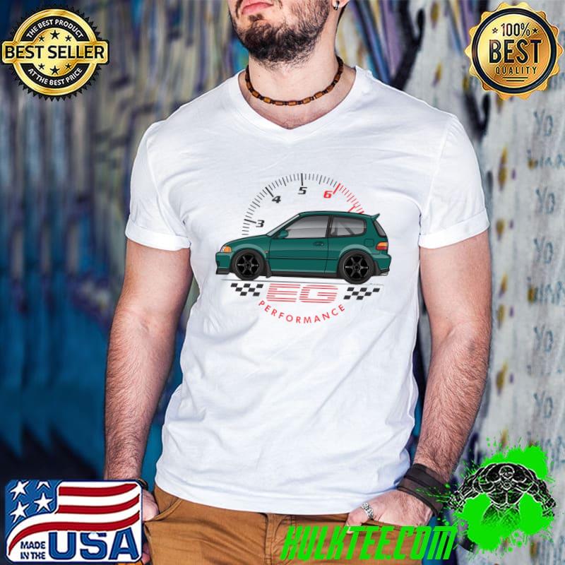 Civic Eg6 Eg Performance-Paradise Blue Green T-Shirt
