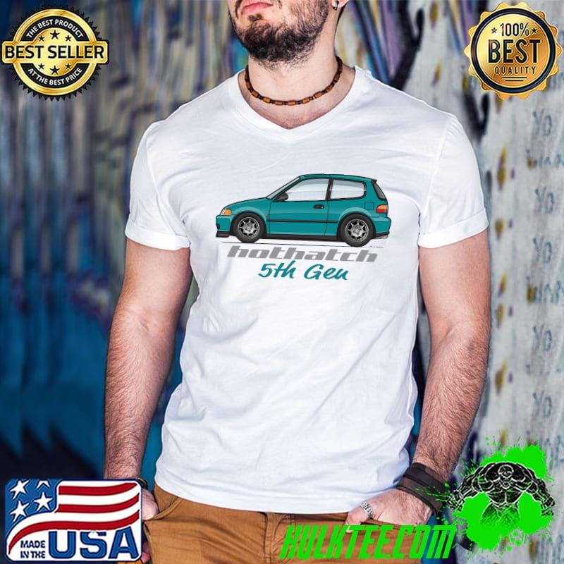 Civic Eg6 Hot Hatch-Aztec Green T-Shirt Civic Eg6 Hot Hatch-Aztec Green T-Shirt