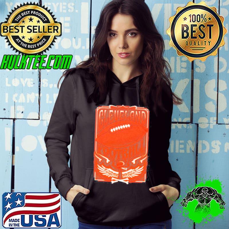 Cleveland Football Graphic Orange s Hoodie Cleveland Football Graphic Orange s Hoodie