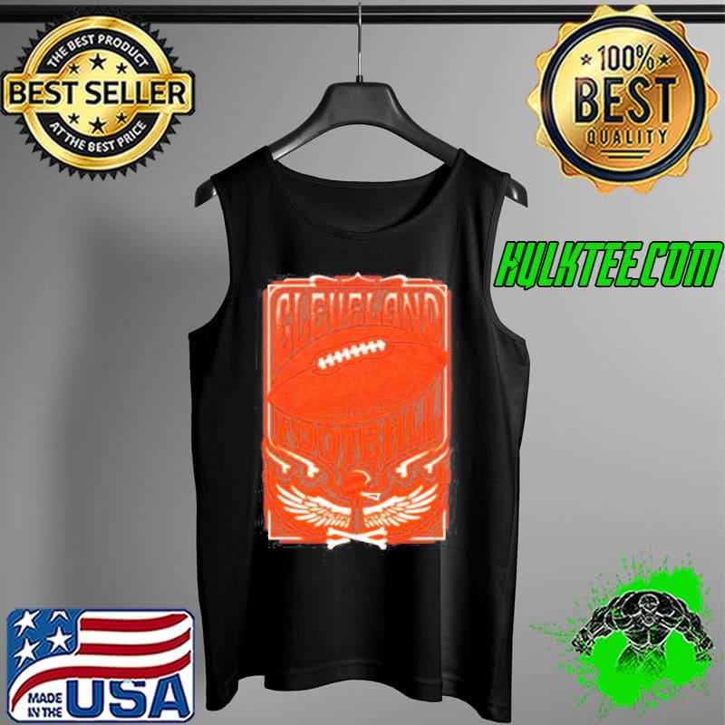 Cleveland Football Graphic Orange s Tank Top Cleveland Football Graphic Orange s Tank Top