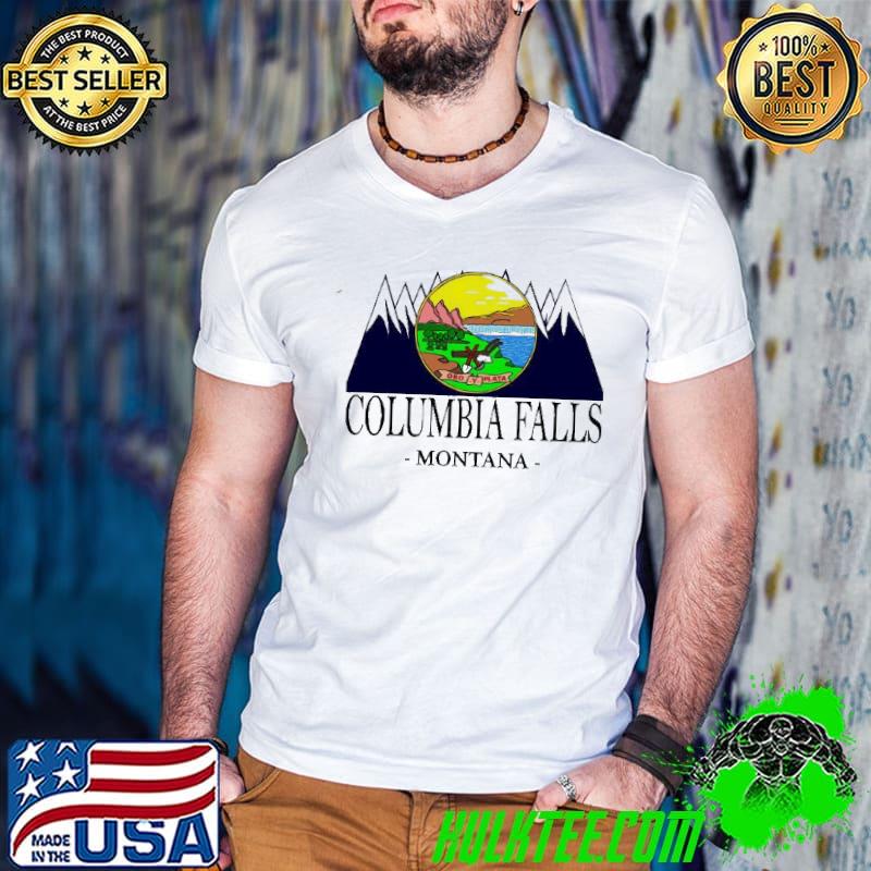 Columbia Falls Montana Mountains s Guys V Neck Columbia Falls Montana Mountains s Guys V Neck
