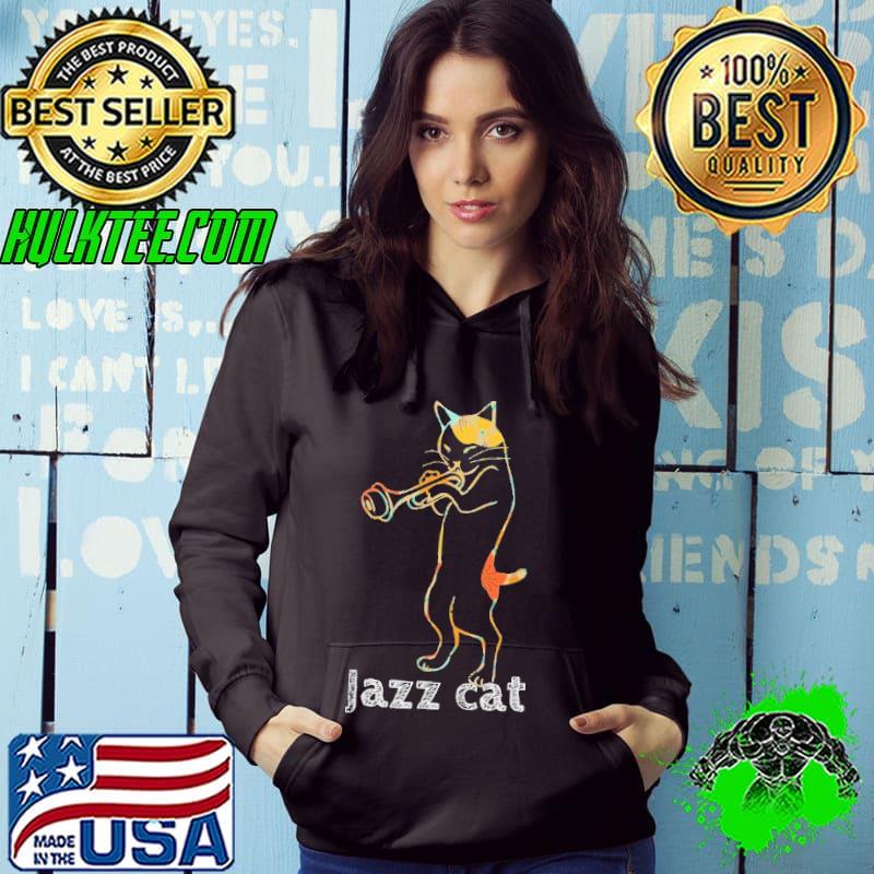 Cool Jazz Cat Trombone Shirt