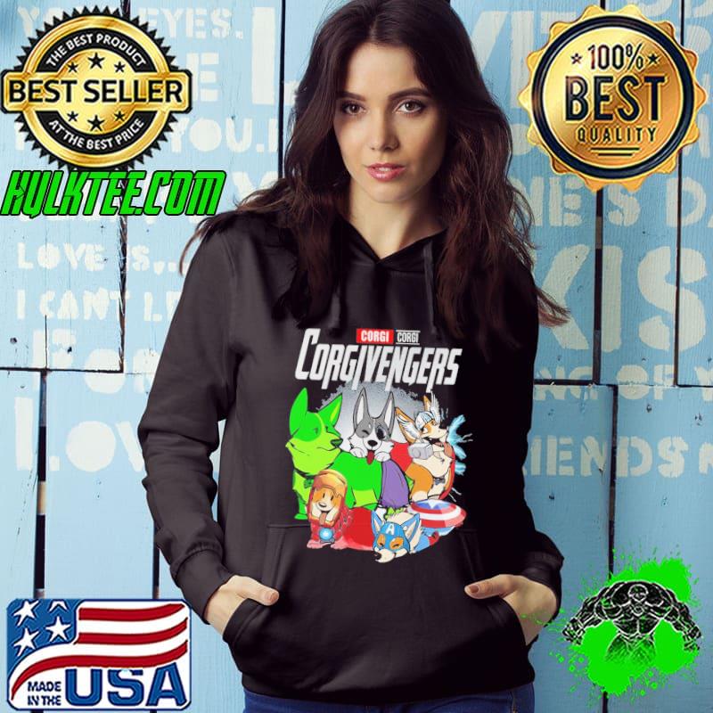 Corgi corgivengers captain america hulk thor iron man shirt