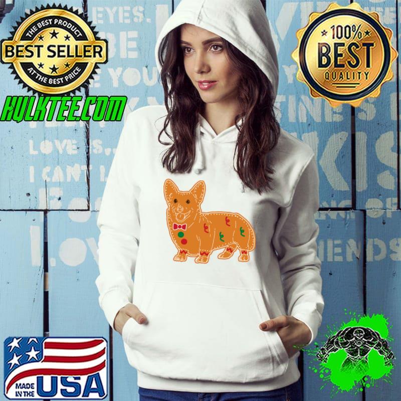 Corgi Gingerbread Dog Pet Lovers Fun Christmas Holiday Food T-shirt