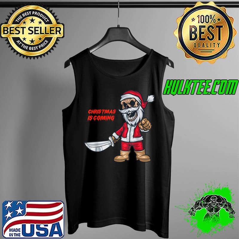 Creepy Santa Claus Holding A Pistol To Give Gifts Tshirt T Shirt Tank Top Creepy Santa Claus Holding A Pistol To Give Gifts Tshirt T Shirt Tank Top