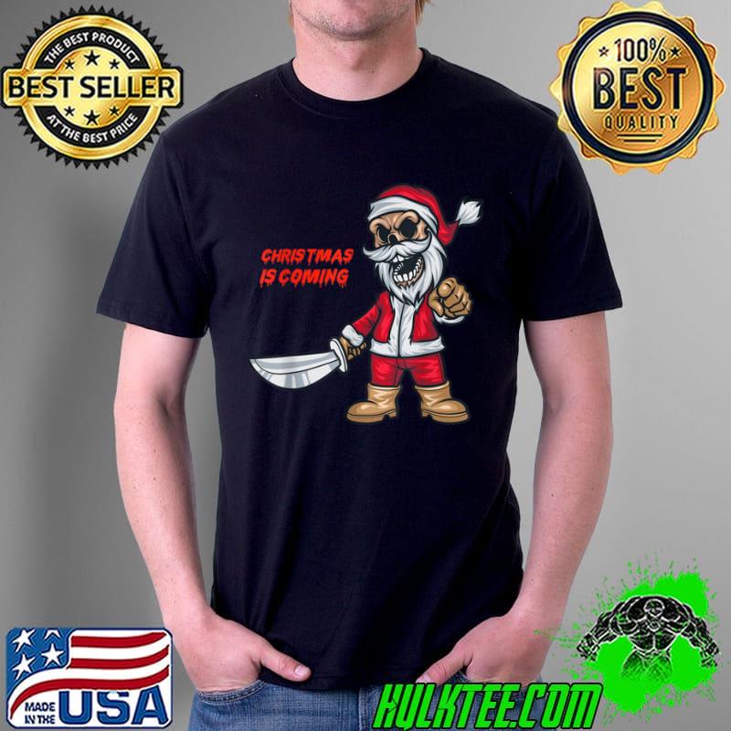 Creepy Santa Claus Holding A Pistol To Give Gifts Tshirt T Shirt Unisex Creepy Santa Claus Holding A Pistol To Give Gifts Tshirt T Shirt Unisex