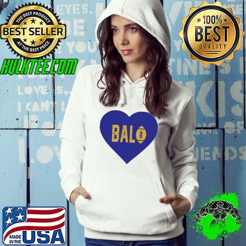 Cute I Love Baltimore Football Heart BAL T-Shirt