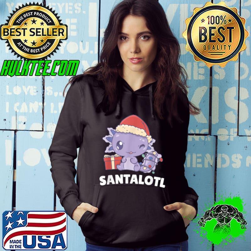 Cute Santalotl Kawaii Pastel Goth Axolotl Christmas T Shirt