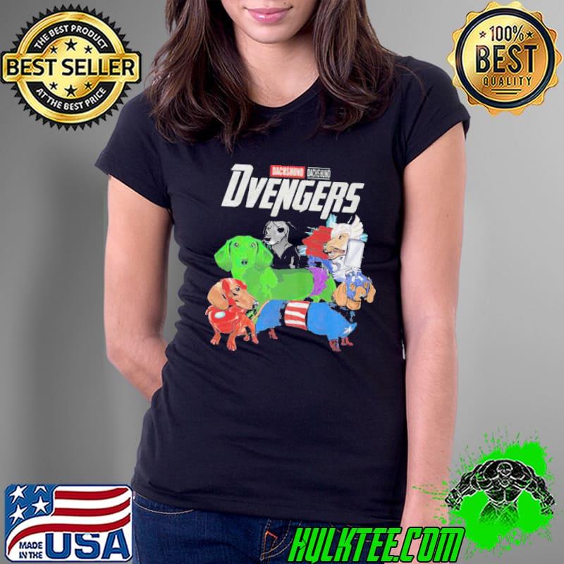 Dachshund dvengers captain america hulk back thor iron man s Ladies Tee Dachshund dvengers captain america hulk back thor iron man s Ladies Tee