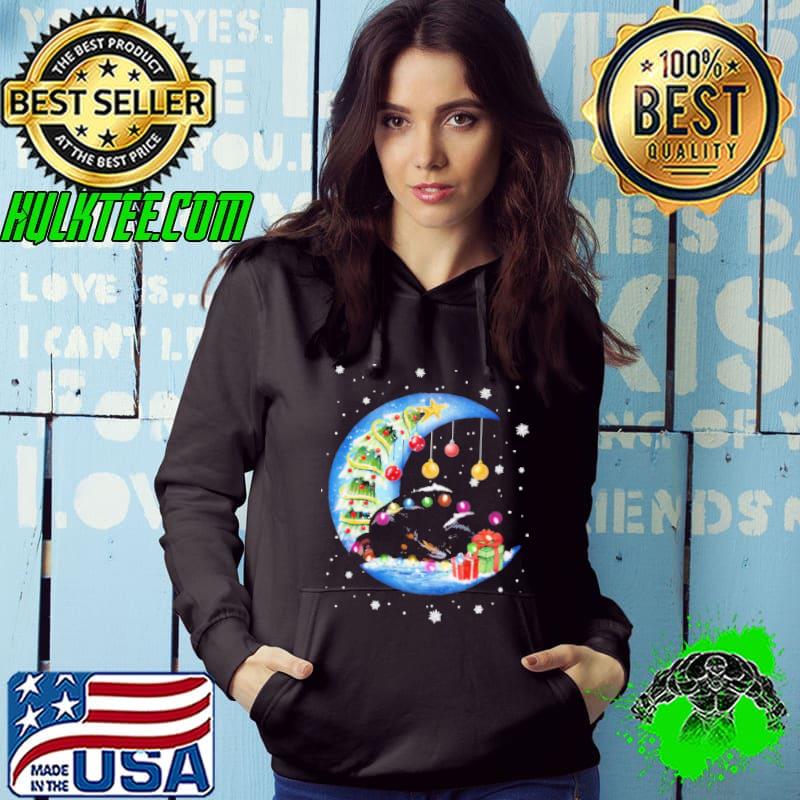 Dachshund Sleep On The Moon Christmas Shirt