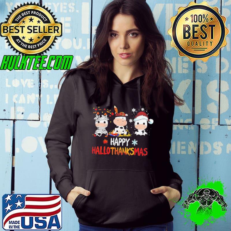 Dairy Cow Halloween Happy HalloThanksMas Shirt