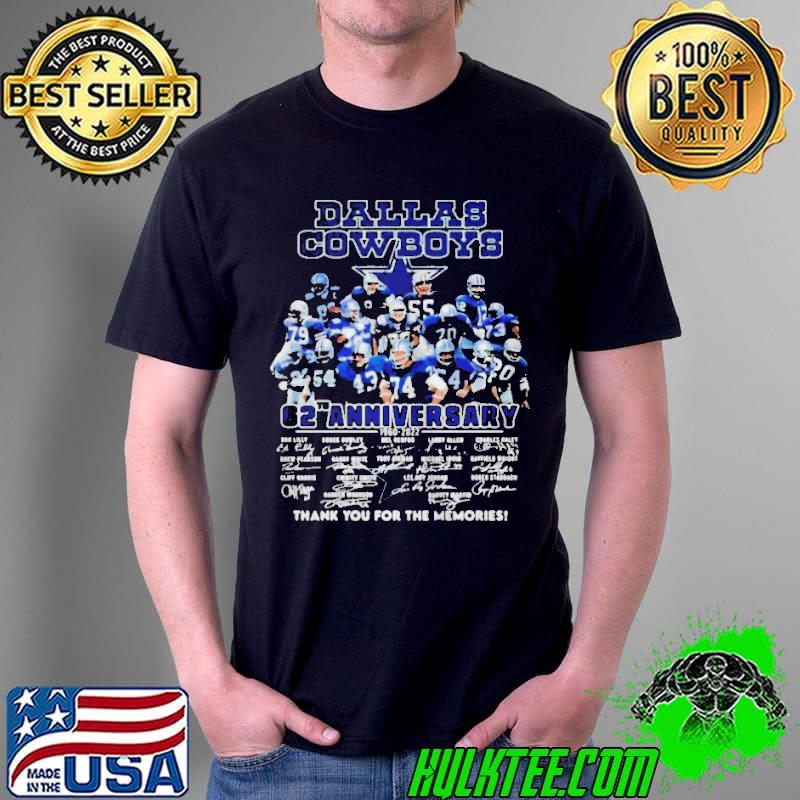 DALLAS COWBOYS 62TH ANNIVERSARY 1960 2022 SIGNATURES THANK YOU FOR THE MEMORIES SHIRT Unisex DALLAS COWBOYS 62TH ANNIVERSARY 1960 2022 SIGNATURES THANK YOU FOR THE MEMORIES SHIRT Unisex