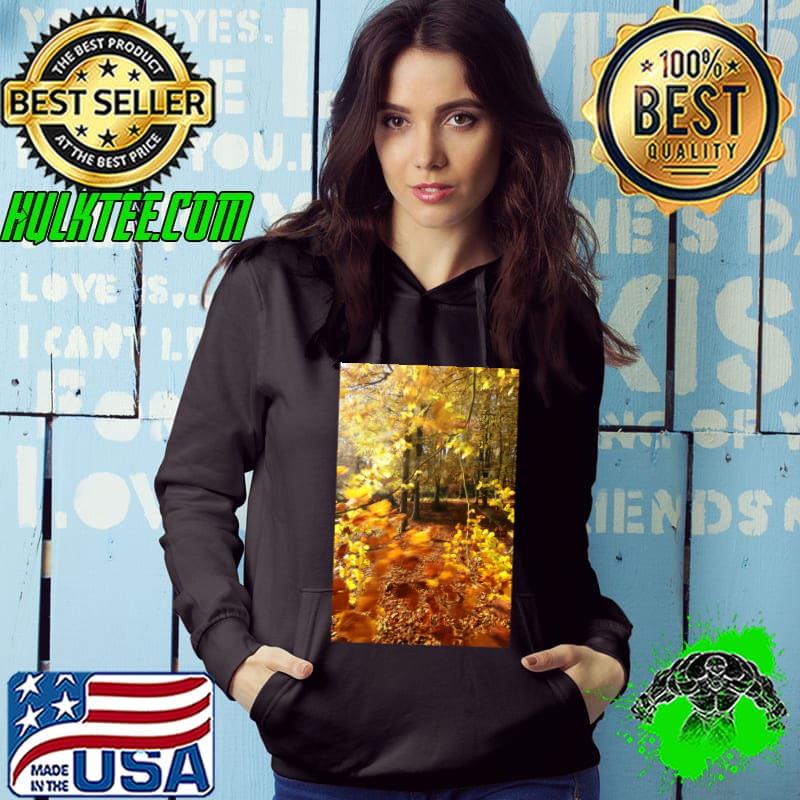 Digital photograph of autumn woodland Premium T-Shirt Hoodie Digital photograph of autumn woodland Premium T-Shirt Hoodie