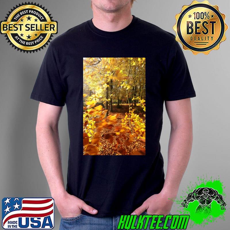 Digital photograph of autumn woodland Premium T-Shirt Unisex Digital photograph of autumn woodland Premium T-Shirt Unisex