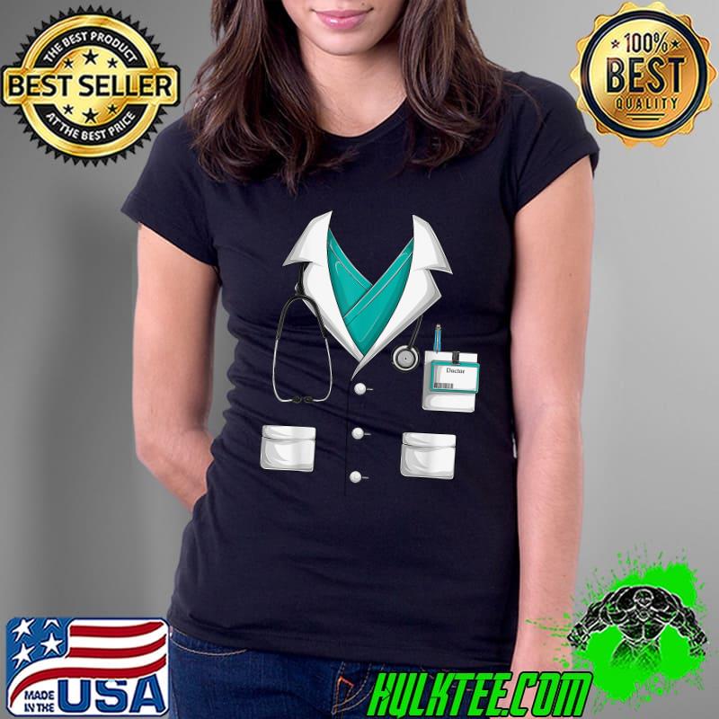 Doctor White Lab Coat Funny Halloween Costume Men Women Kids T-Shirt Ladies Tee Doctor White Lab Coat Funny Halloween Costume Men Women Kids T-Shirt Ladies Tee