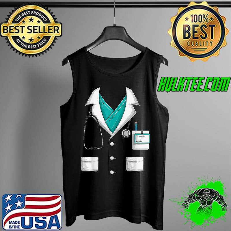 Doctor White Lab Coat Funny Halloween Costume Men Women Kids T-Shirt Tank Top Doctor White Lab Coat Funny Halloween Costume Men Women Kids T-Shirt Tank Top