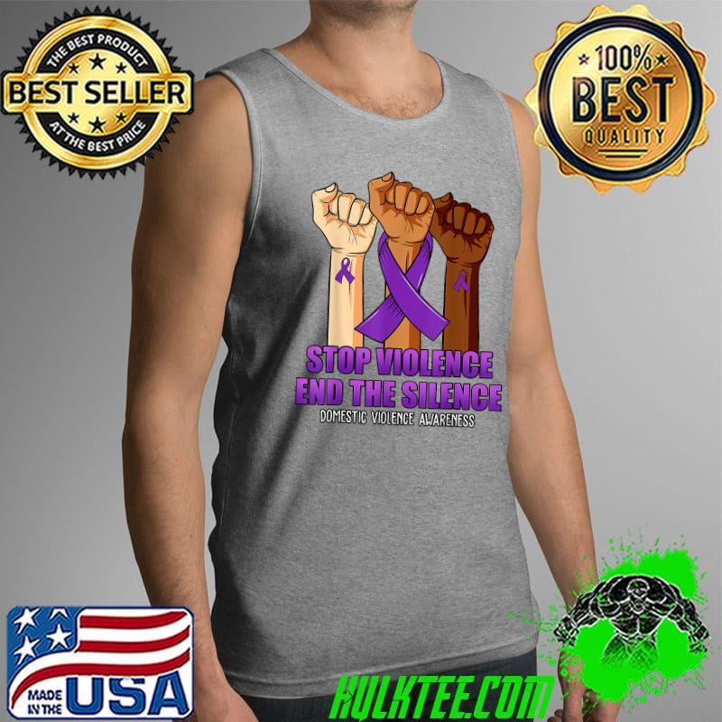 Domestic Violence Awareness Stop Violence End Silence Hand T-Shirt Tank Top Domestic Violence Awareness Stop Violence End Silence Hand T-Shirt Tank Top