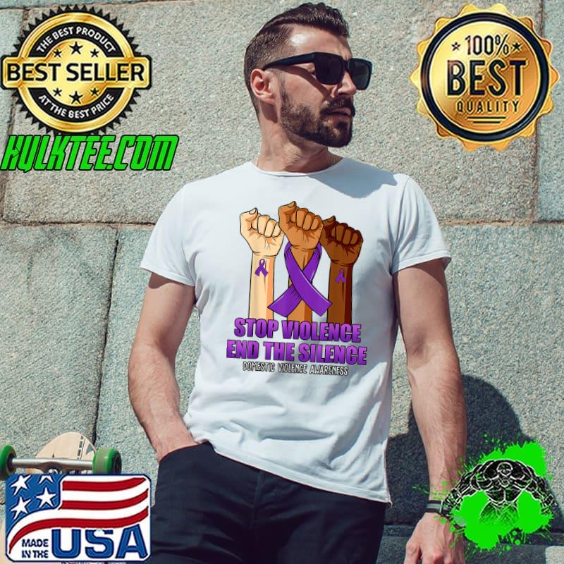 Domestic Violence Awareness Stop Violence End Silence Hand T-Shirt Unisex Domestic Violence Awareness Stop Violence End Silence Hand T-Shirt Unisex