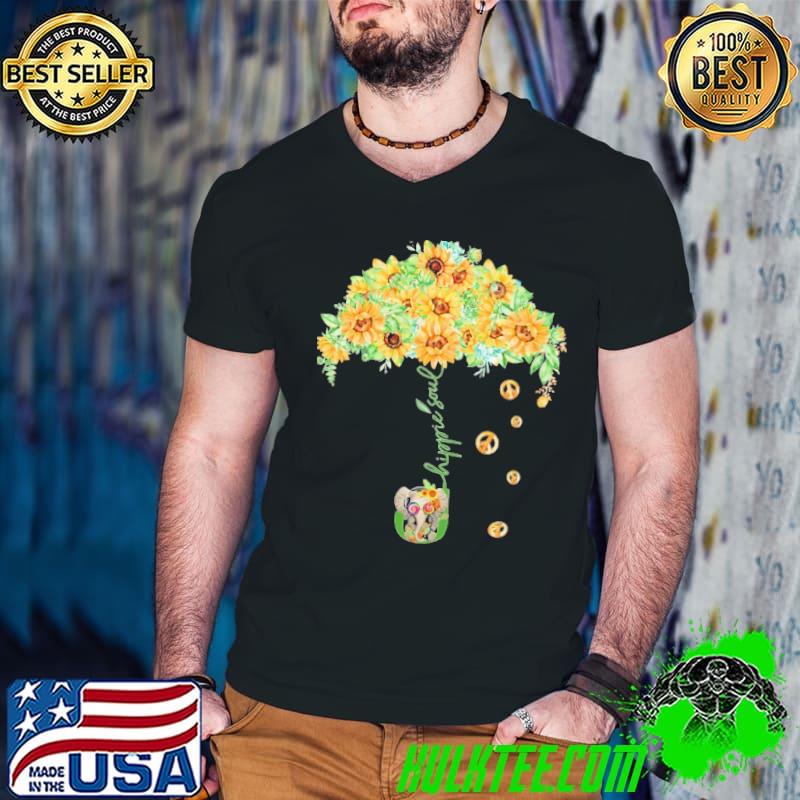 Elephant Sunflower Hippie Soul Shirt