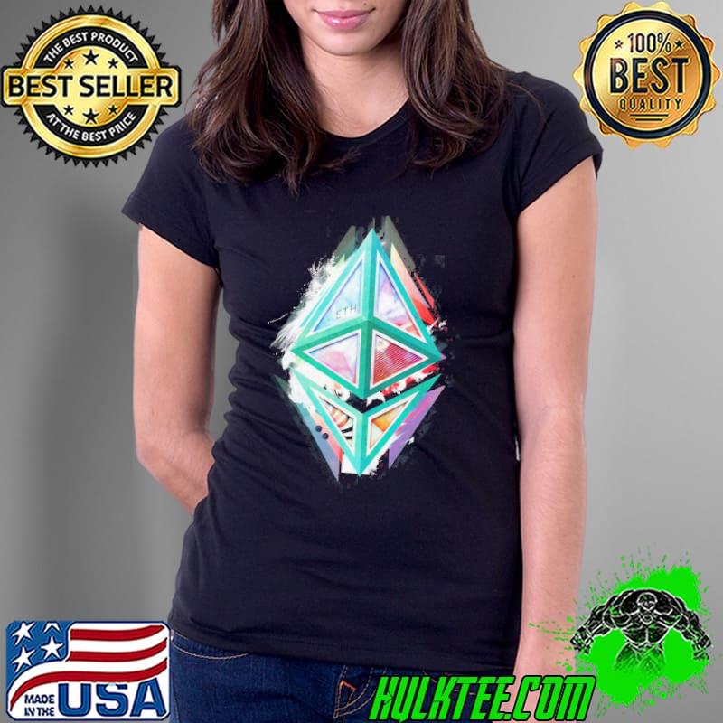 Ethereum Logo Abstract Shirt Ladies Tee Ethereum Logo Abstract Shirt Ladies Tee