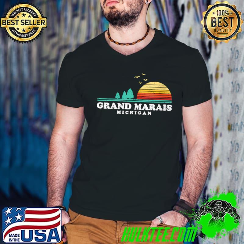 Evergreen Sunset Grand Marais Forest Michigan Woods Camping T-Shirt Evergreen Sunset Grand Marais Forest Michigan Woods Camping T-Shirt
