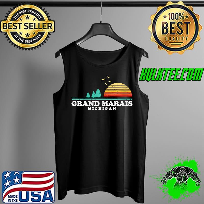 Evergreen Sunset Grand Marais Forest Michigan Woods Camping T-Shirt Tank Top Evergreen Sunset Grand Marais Forest Michigan Woods Camping T-Shirt Tank Top